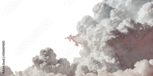 Vector realistic cutout clean cloud of smoke or fog. Fog or cloud on an isolated transparent background. Haze fog clouds on transparent background.