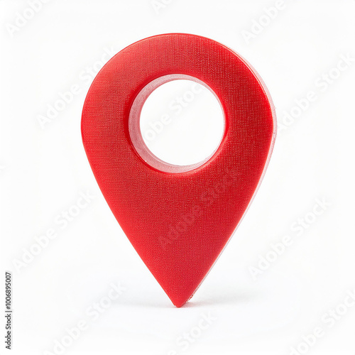 Red location pin isolated on white background. GPS, guidance and direction.