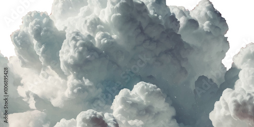 Vector realistic white soft cutout clean cumulus cloudscape cut out specials fog on transparent background.