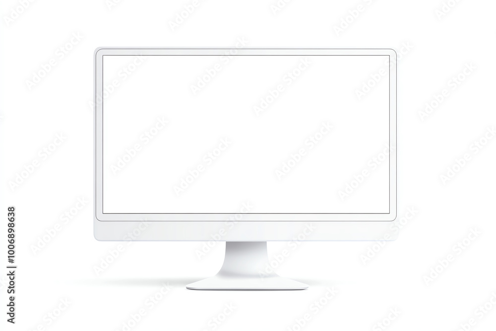 Modern computer monitor on white isolated background. Modern computer monitor on white isolated background.