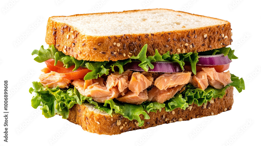 Sandwich with tuna isolated on transparent background. Sandwich with tuna isolated on transparent background.