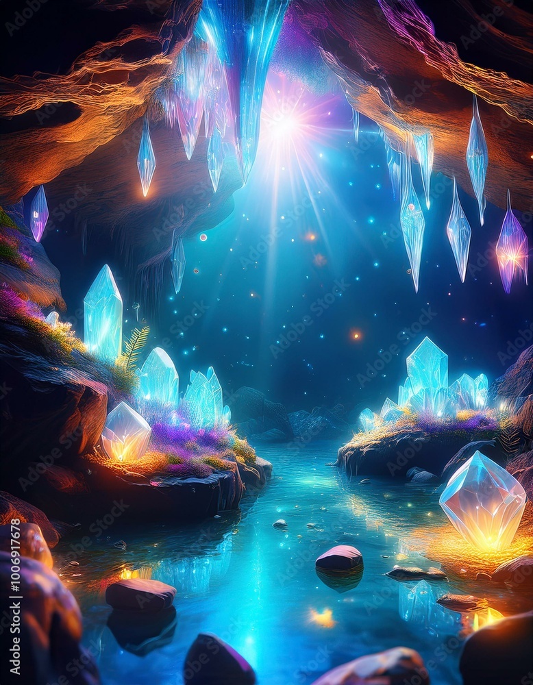 Mystical crystal cave