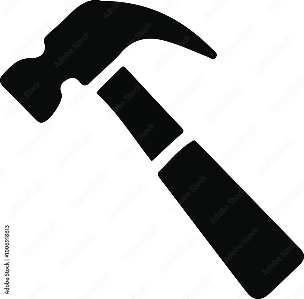 Hammer icon. Black, minimalist icon isolated on white background. Hammer simple silhouette. Web site page and mobile app design vector element Hammer icon. Black, minimalist icon isolated on white background. Hammer simple silhouette. Web site page and mobile app design vector element