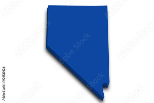 Free Download 3d Map of Nevada state with color. United State of America, US, United State - GFXLoad