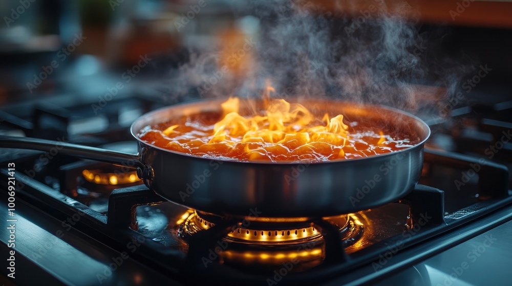 Cooking Accident - Pot on Fire Cooking Accident - Pot on Fire