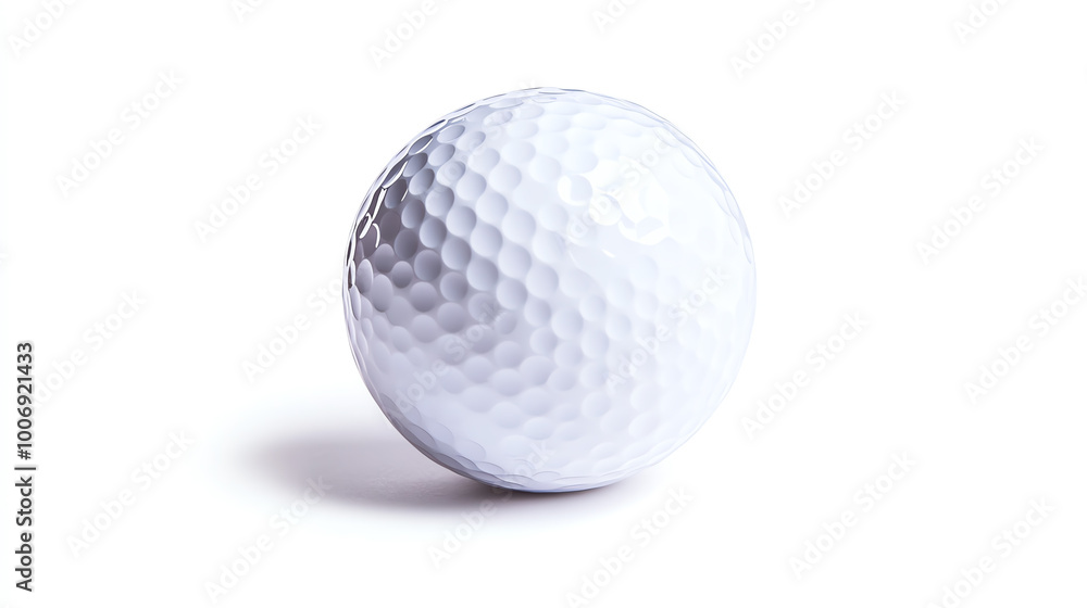 White golf ball isolated on white background, perfect for sports and leisure designs. White golf ball isolated on white background, perfect for sports and leisure designs.