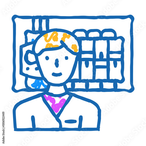 electronics installers repairers doodle icon sketch vector. electronics installers repairers sign. isolated symbol illustration