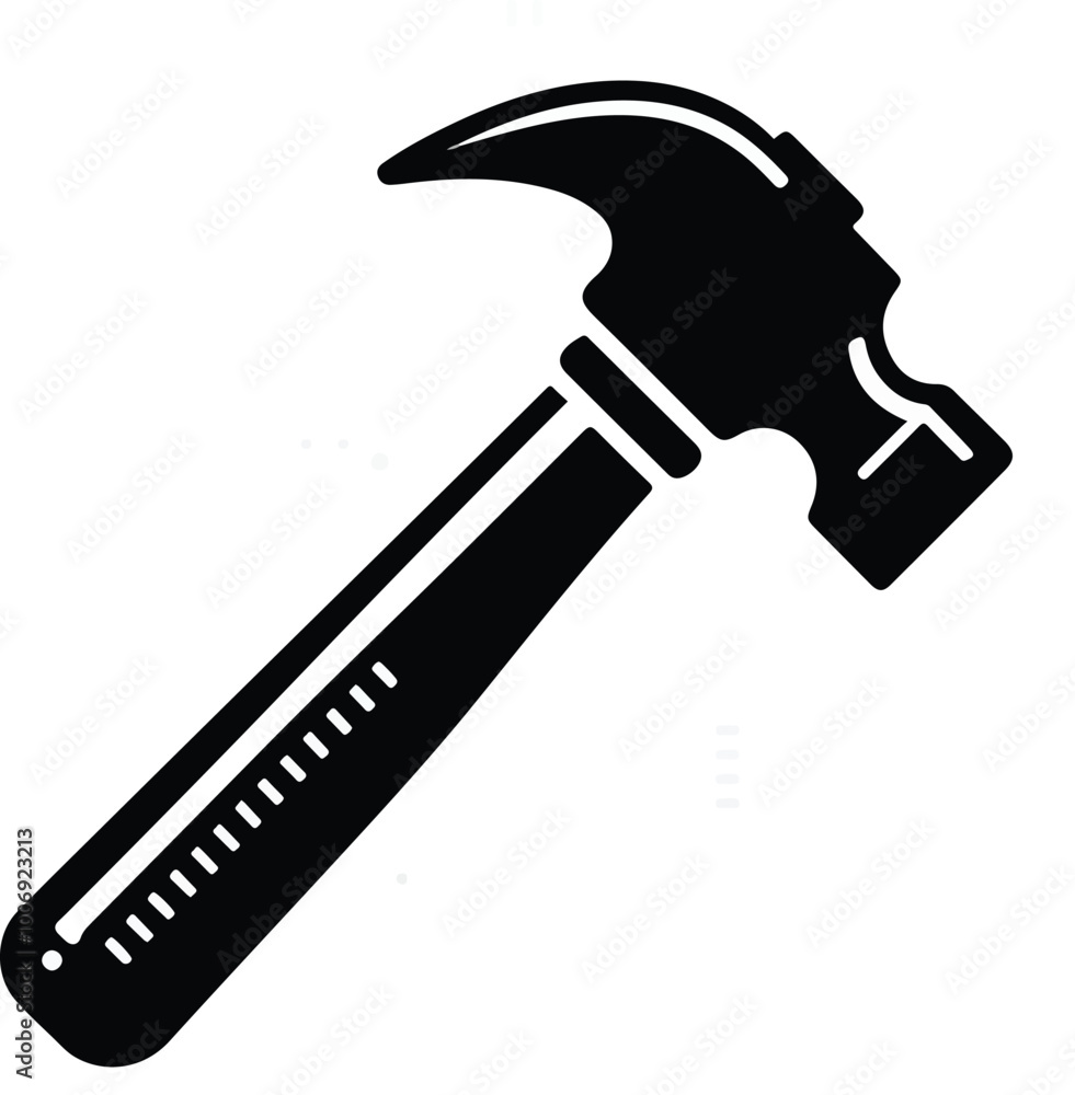 Hammer icon. Black, minimalist icon isolated on white background. Hammer simple silhouette. Web site page and mobile app design vector element Hammer icon. Black, minimalist icon isolated on white background. Hammer simple silhouette. Web site page and mobile app design vector element
