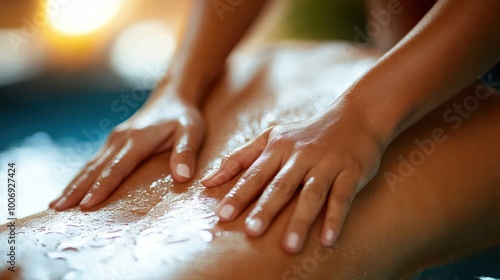 Wallpaper Mural Hands massaging women's back in the spa salon Torontodigital.ca