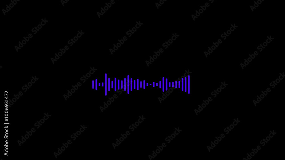 Fototapeta premium Audio waveform on the black background.