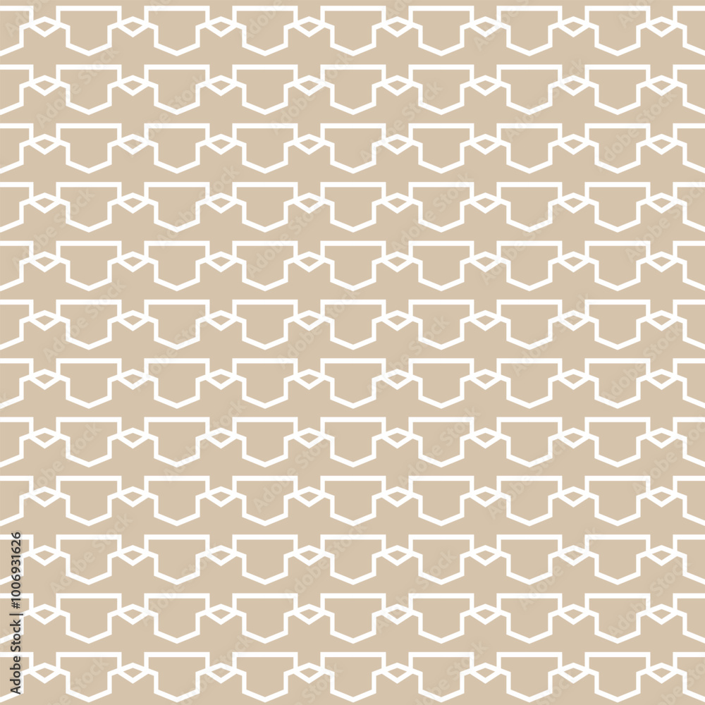 Geometric seamless pattern. White lines on beige background. Vector illustration for textile fabric wallpaper wrapping paper, design. Geometric seamless pattern. White lines on beige background. Vector illustration for textile fabric wallpaper wrapping paper, design.