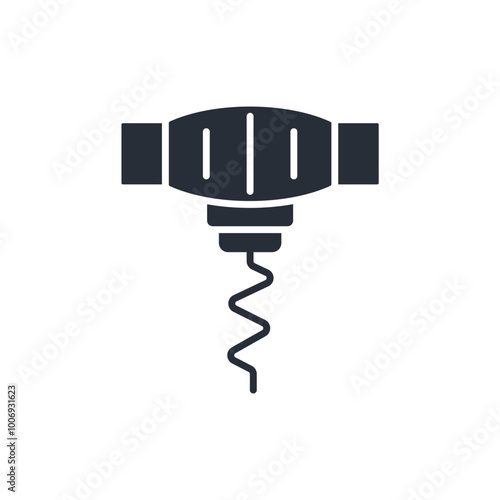 corkscrew icon. vector.Editable stroke.linear style sign for use web design,logo.Symbol illustration.