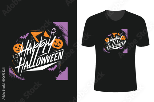 Halloween t shirt design by ai illustrator.