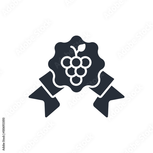 label wine icon. vector.Editable stroke.linear style sign for use web design,logo.Symbol illustration.