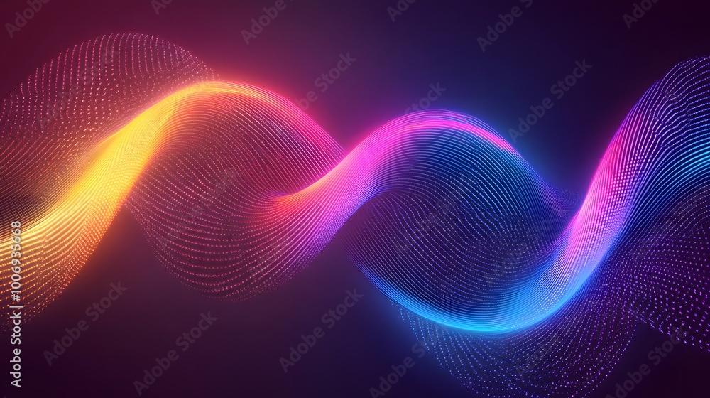 Abstract neon background with glowing light effects and dynamic curves in the shape of rings Abstract neon background with glowing light effects and dynamic curves in the shape of rings