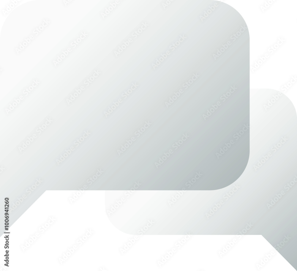 Chat message symbol. White smooth shadow shape Chat message symbol. White smooth shadow shape