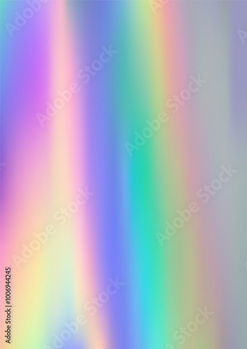 Realistic neon background with holographic foil metallic effect. Trendy vintage retro sticker y2k for flyers, covers, brochures, presentations, wallpaper, banners. Vector illustration EPS10