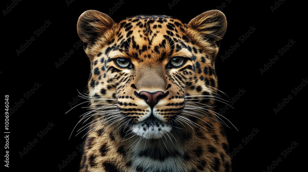 Naklejka premium portrait of a leopard