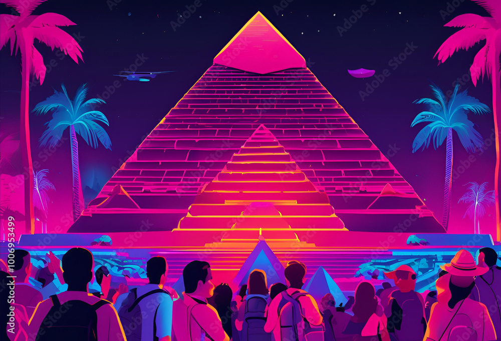 Neon Pyramids of Giza Neon Pyramids of Giza
