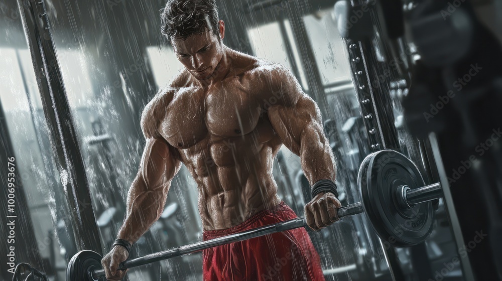 Naklejka premium gym workout busy