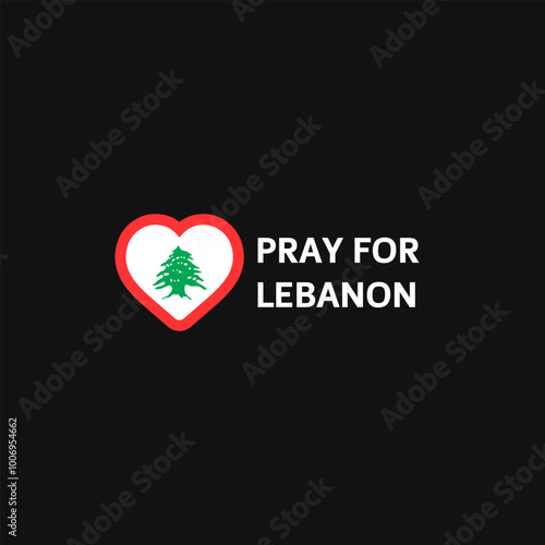 Pray for Lebanon vector sticker design. Isolated Pray For Beirut sign.