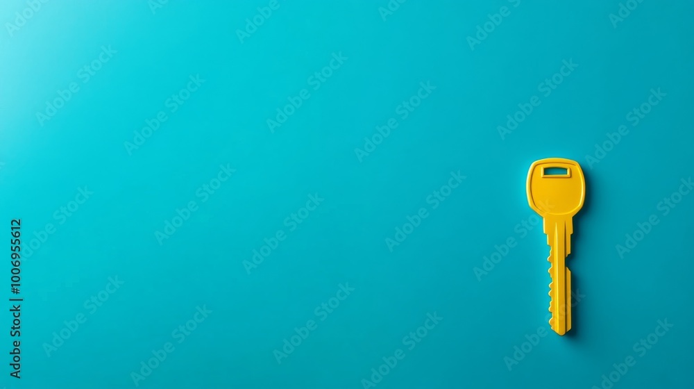 The bright yellow escape key stands out sharply against a matte blue background, symbolizing a desire to break free from digital constraints The bright yellow escape key stands out sharply against a matte blue background, symbolizing a desire to break free from digital constraints