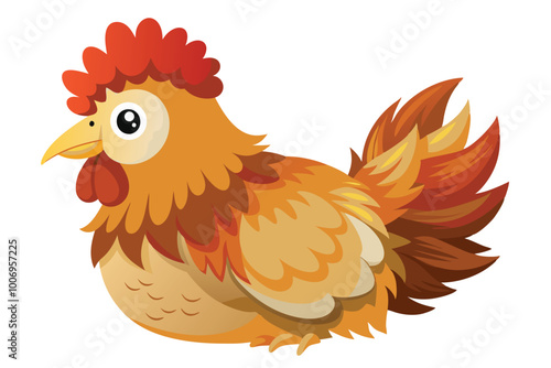 Frizzle Chicken fabulous rests island vector J.eps