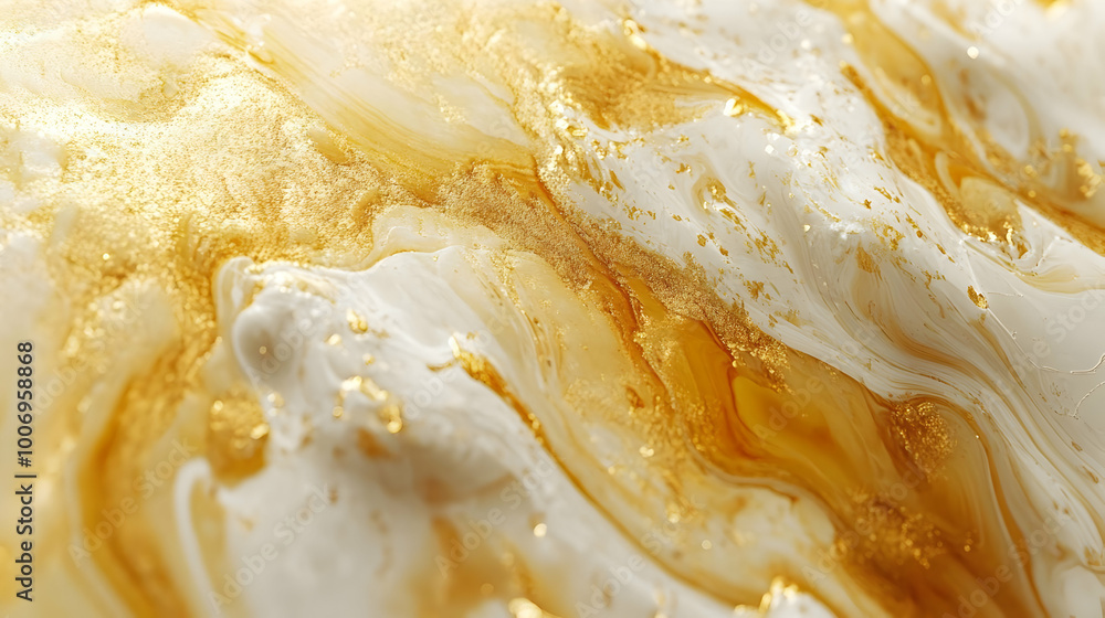 Abstract White and Gold Swirls Abstract Background Abstract White and Gold Swirls Abstract Background