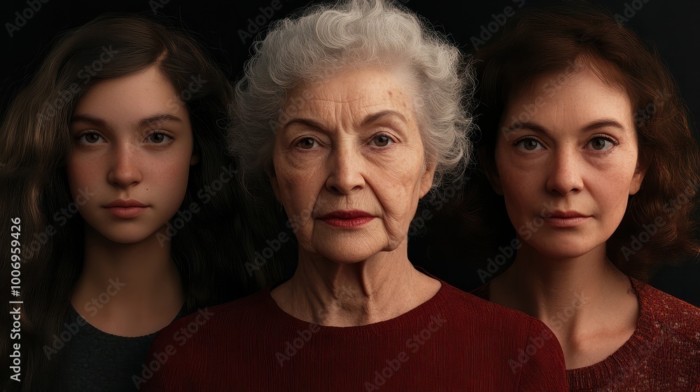 mother, daughter and grandmother, three generations generative ai mother, daughter and grandmother, three generations generative ai
