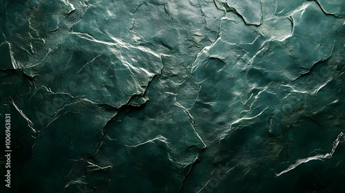 Dark Green Rock Texture Background