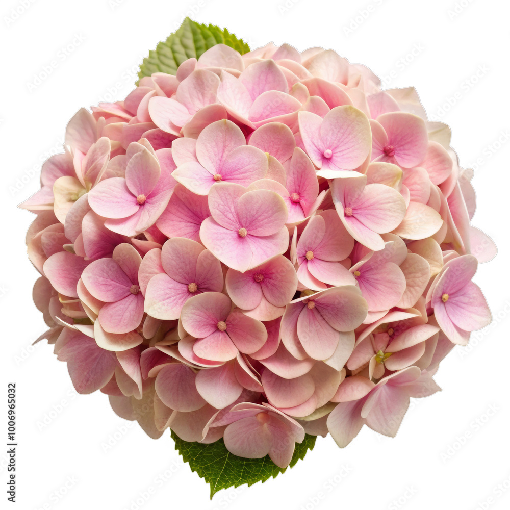 Beautiful Pink Hydrangea Flower Isolated on Transparent Background Beautiful Pink Hydrangea Flower Isolated on Transparent Background