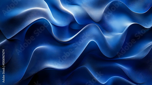 Abstract Blue Waves Background