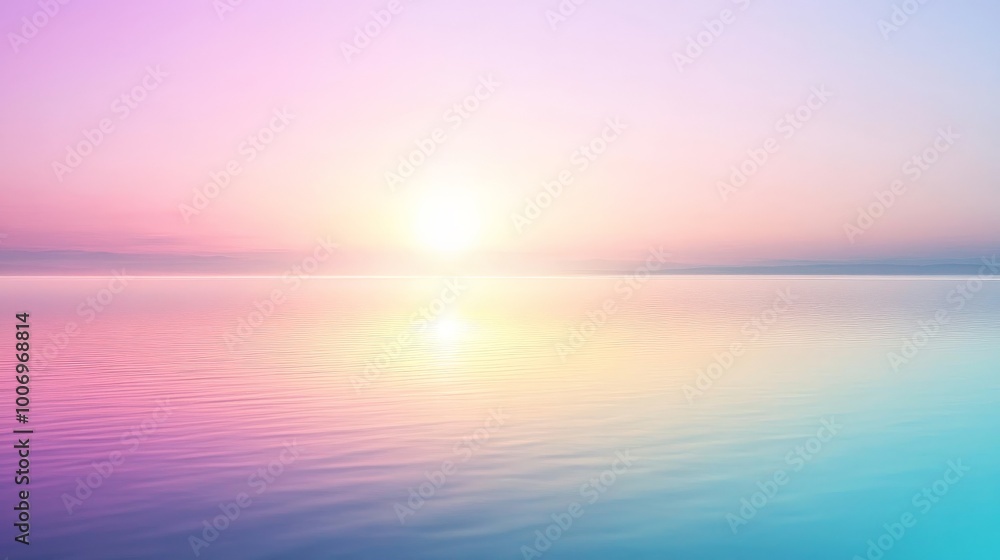 Fototapeta premium Serene Sunset Reflections on a Tranquil Lake