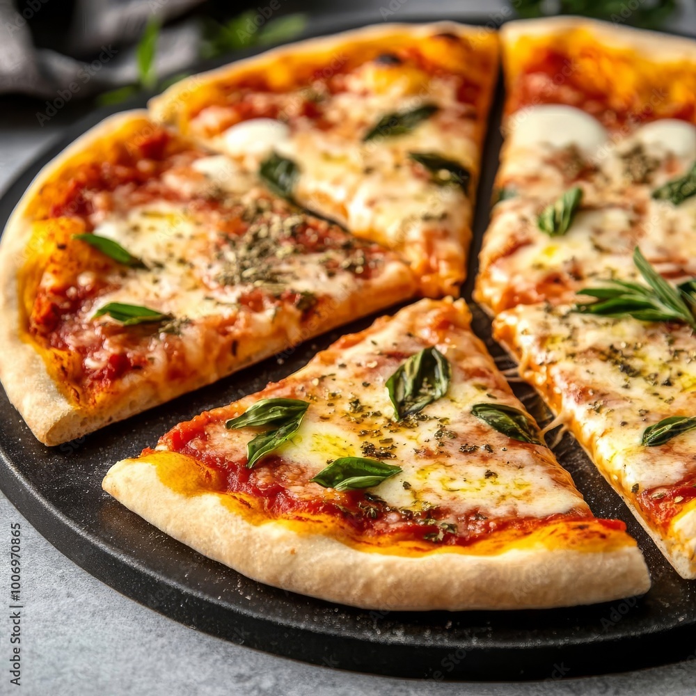 Margarita pizza herbs, olive oil glaze, cheese bubbling Margarita pizza herbs, olive oil glaze, cheese bubbling
