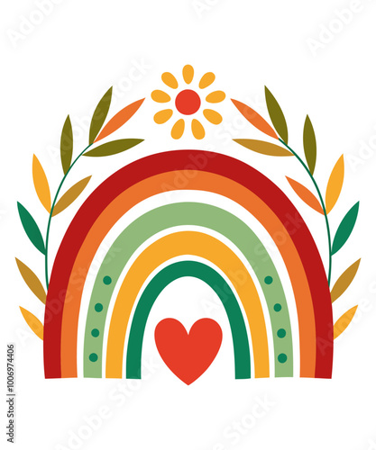 Autumn rainbow clipart