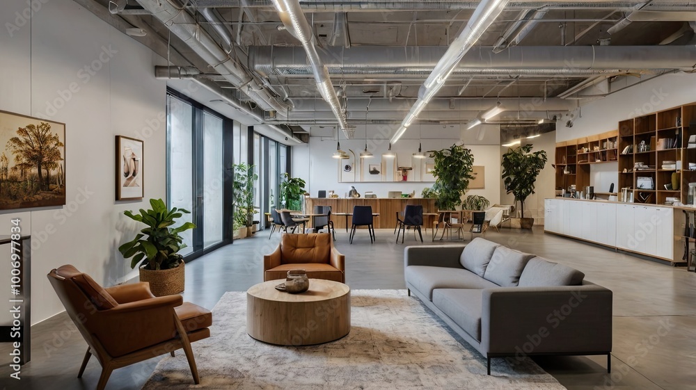 Modern Office Lounge: Serene Workspace Design Modern Office Lounge: Serene Workspace Design