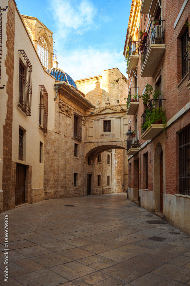 Fototapeta premium Behind Valencia Cathedral