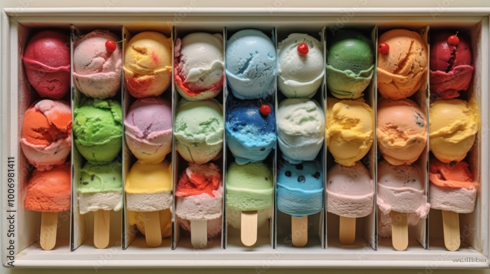 A Colorful Display of Popsicle Delights A Colorful Display of Popsicle Delights