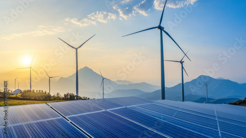 CSR initiative to support renewable energy, with executives reviewing proposals for solar and wind energy investments