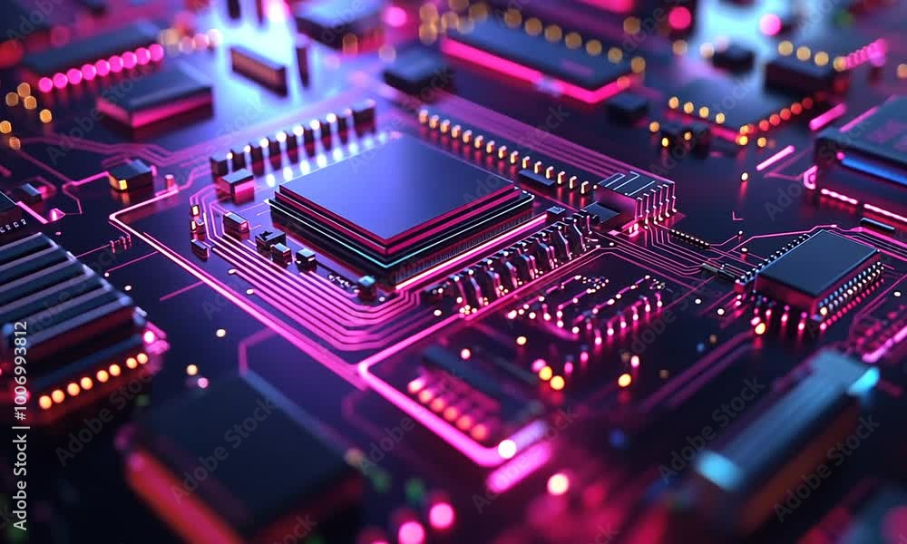 3 d rendering - computer motherboard with microchip, circuit board, computer chip with cpu. 3 d rendering - computer motherboard with microchip, circuit board, computer chip with cpu.