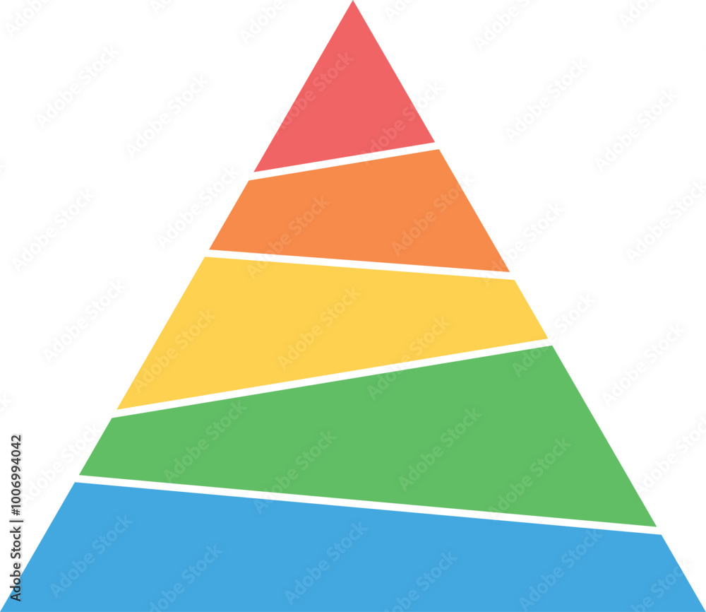 Layer diagram template. Color pyramid. Presentation element Layer diagram template. Color pyramid. Presentation element