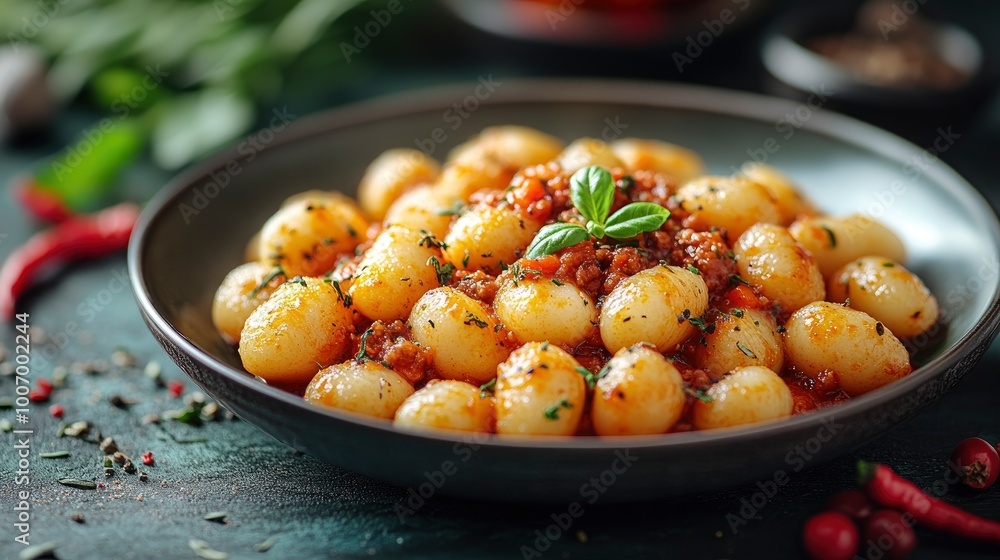 Delicious Gnocchi with Tomato Sauce and Basil Delicious Gnocchi with Tomato Sauce and Basil