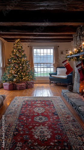 A cozy living room scene fe...