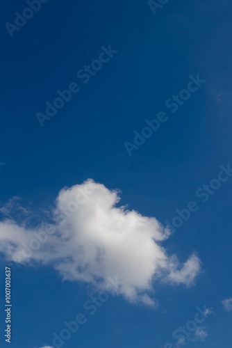 Sky. Blue sky with a few clouds background.