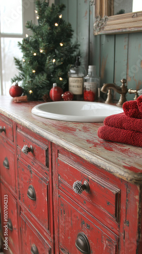 charming bathroom with a fe...