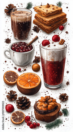 cheerful pattern of festive...