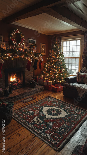 cozy living room decorated ...
