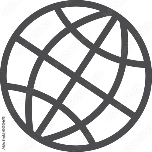 Globe symbol. World line icon. Earth sign