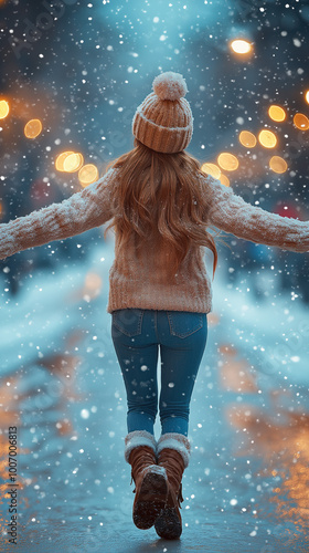 enchanting winter evening f...