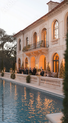 elegant winter pool party a...